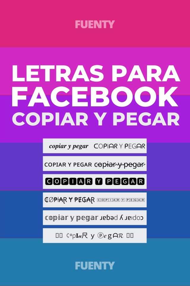 ▷ LETRAS FACEBOOK para copiar y pegar: cursiva, negrita..